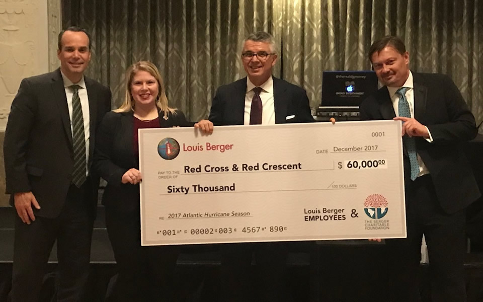 LOUIS BERGER’S GIVE BACK CAMPAIGN RAISES $60,000 TO SUPPORT RED CROSS / RED CRESCENT DISASTER RELIEF EFFORTS